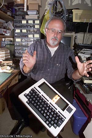 Rick Hanson of Pleasant Hill dropped a TRS-80 on the floor to demonstrate its toughness.